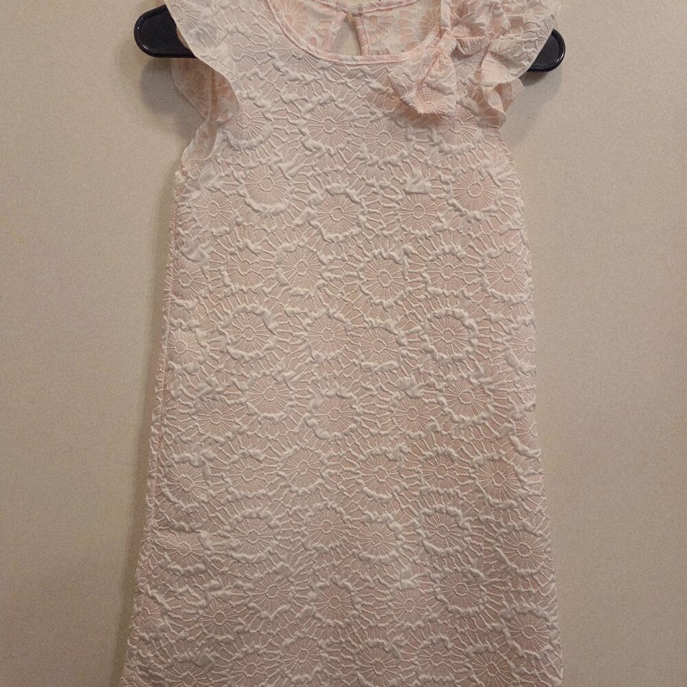 Pastel pink floral brocade dress - Girls Sz M (7/8)